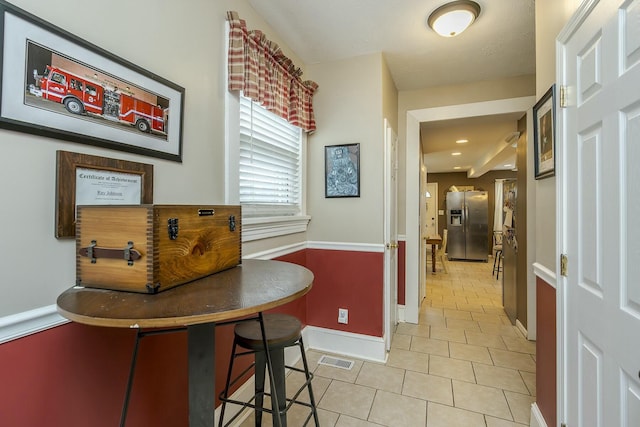 264 Houston Ave, Paris, KY 40361 - corridor with light tile patterned flooring, baseboards, recessed lighting, and visible vents