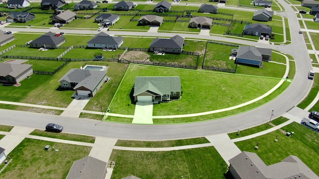 drone / aerial view featuring a residential view