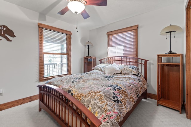 130 The Village Dr, Nancy, KY 42544 - bedroom featuring light colored carpet, baseboards, and ceiling fan