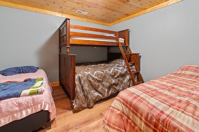 130 The Village Dr, Nancy, KY 42544 - bedroom featuring visible vents, wood finished floors, and wood ceiling