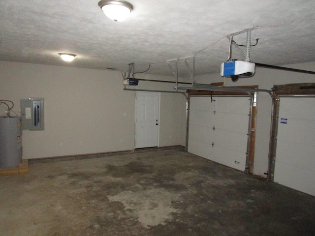596 Overlook Dr, Lancaster, KY 40444 - garage with water heater, a garage door opener, and electric panel
