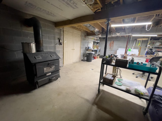350 Wilderness Ln, Morehead, KY 40351 - unfinished below grade area featuring concrete block wall