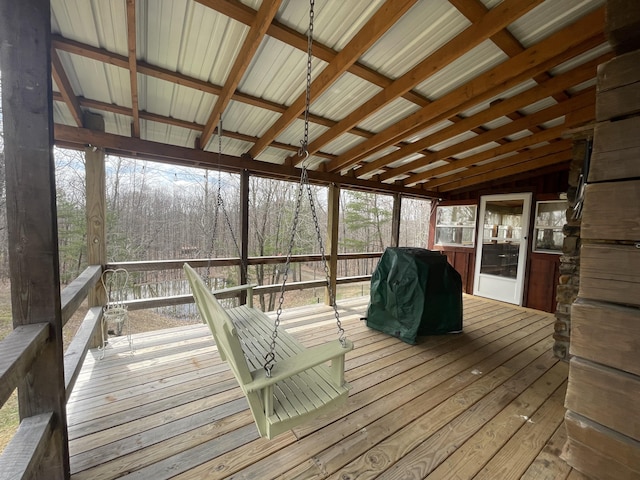 350 Wilderness Ln, Morehead, KY 40351 - wooden deck with grilling area