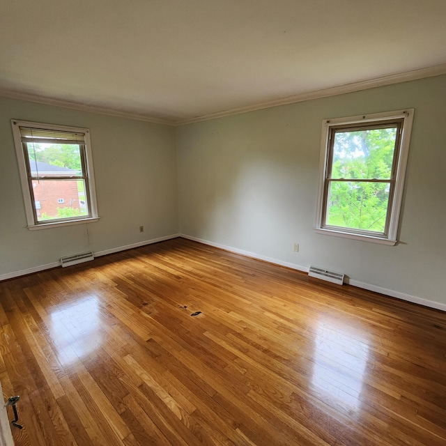 198 Hiawatha Trl, Georgetown, KY 40324 - unfurnished room with ornamental molding, healthy amount of natural light, wood-type flooring, and baseboards