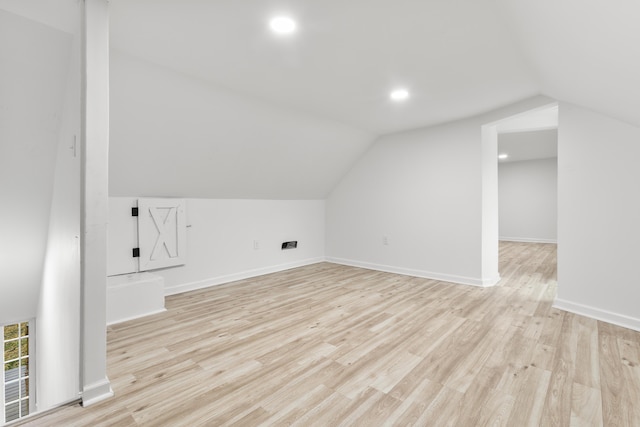 280 Main St, Salt Lick, KY 40371 - bonus room featuring lofted ceiling, light wood-style flooring, recessed lighting, and baseboards