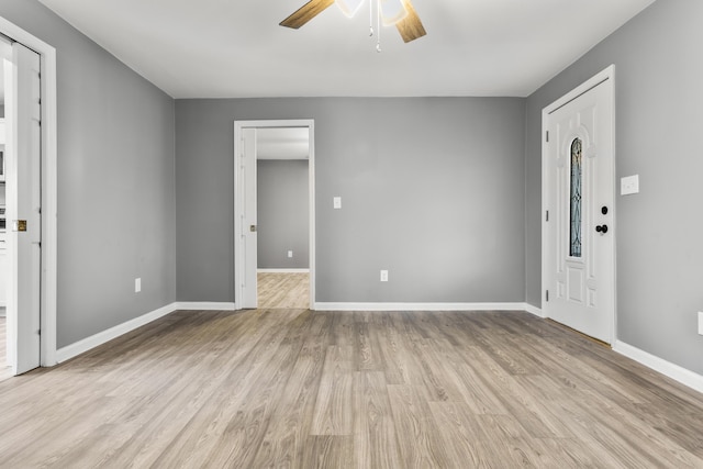 280 Main St, Salt Lick, KY 40371 - entryway with ceiling fan, light wood-style floors, and baseboards