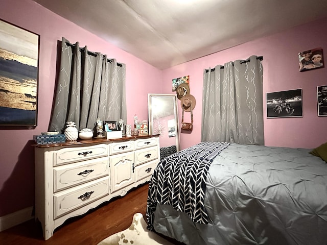 3473 Grundy Rd, Somerset, KY 42501 - bedroom featuring dark wood-style flooring and vaulted ceiling