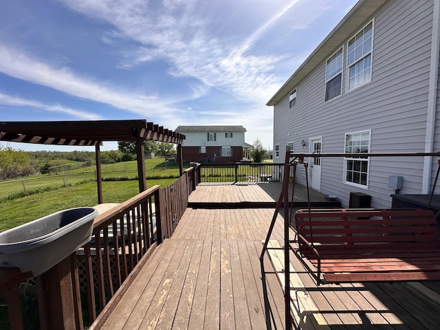 305 Saddle Wood Ct, Berea, KY 40403 - wooden terrace featuring a yard