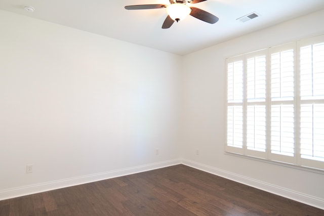 2524 Pascoli Pl, Lexington, KY 40509 - spare room with dark wood finished floors, baseboards, a ceiling fan, and a smoke detector