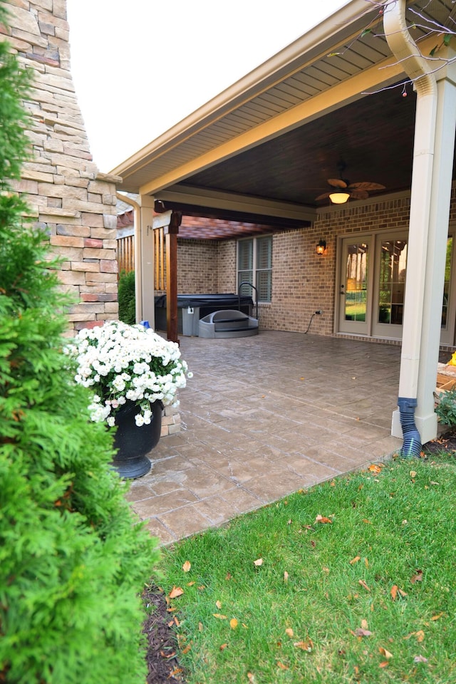 2524 Pascoli Pl, Lexington, KY 40509 - view of patio / terrace featuring ceiling fan
