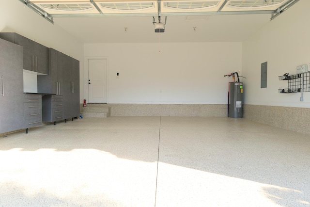 2524 Pascoli Pl, Lexington, KY 40509 - garage with electric water heater, electric panel, and a garage door opener