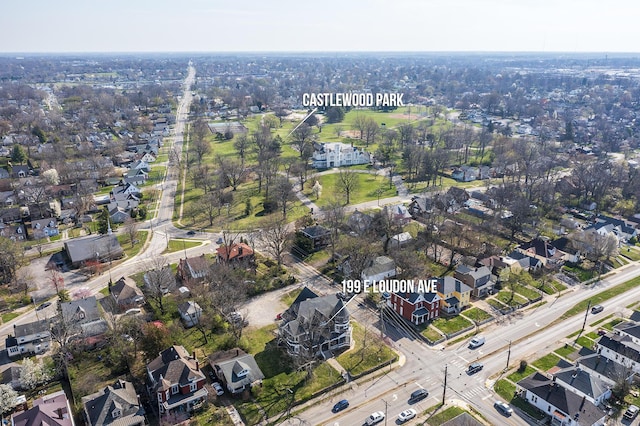 bird's eye view featuring a residential view