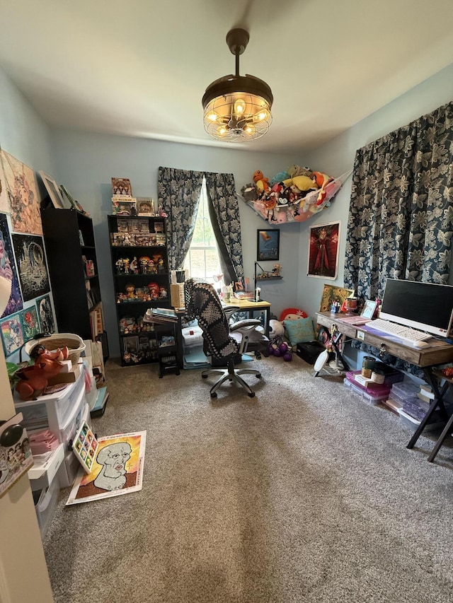 interior space with carpet floors