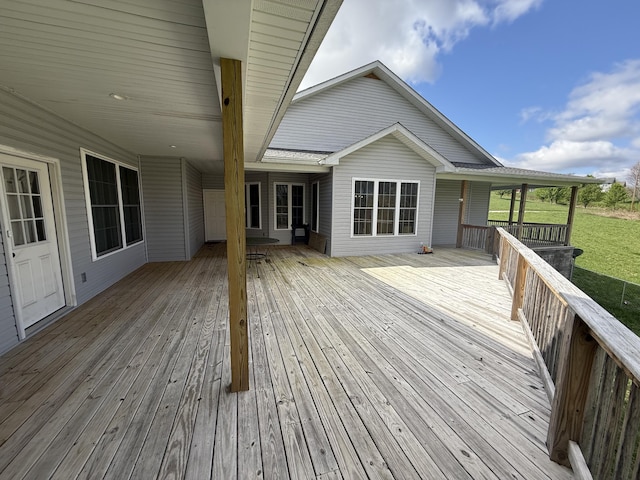 view of wooden terrace