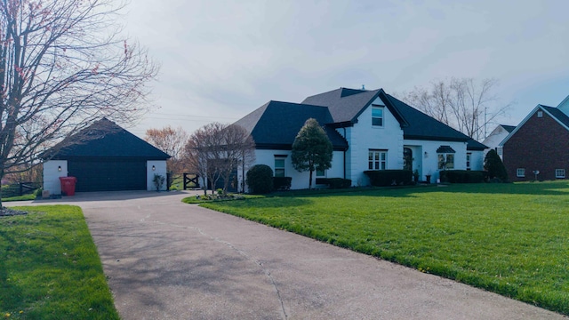 211 Eric Dr, Richmond, KY 40475 - french country home featuring a garage and a front yard