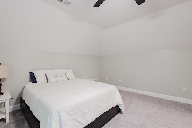 211 Eric Dr, Richmond, KY 40475 - bedroom with lofted ceiling, visible vents, carpet flooring, and baseboards