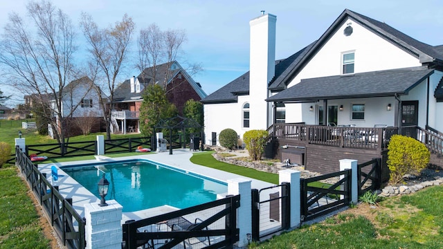 211 Eric Dr, Richmond, KY 40475 - view of swimming pool featuring a gate, fence, a yard, and a fenced in pool