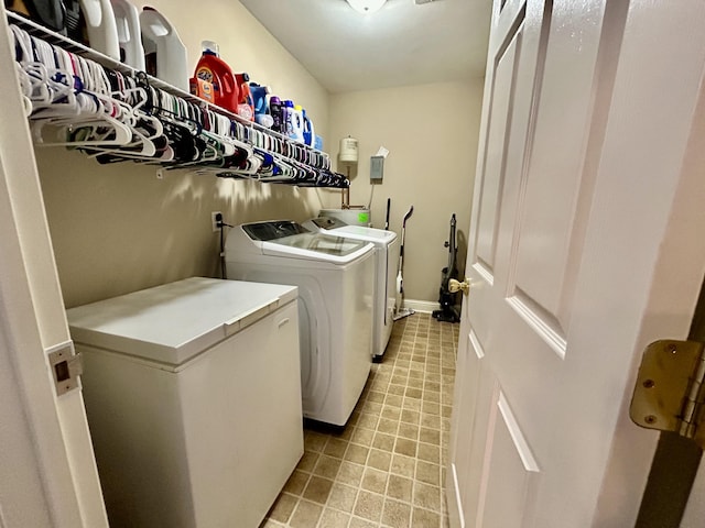 199 Newport Ln, Berea, KY 40403 - laundry area with separate washer and dryer and light tile patterned floors