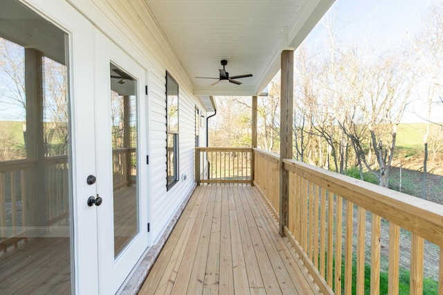 437 Boones Creek Rd, Lancaster, KY 40444 - wooden deck featuring ceiling fan