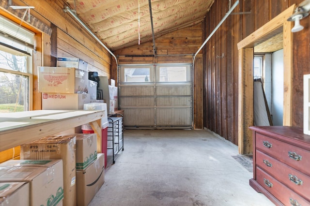 88 Hawkins Ln, Clay City, KY 40312 - garage featuring wood walls