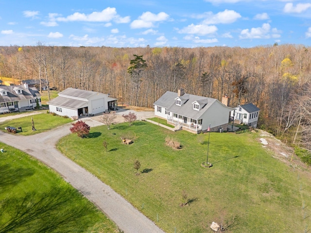 88 Hawkins Ln, Clay City, KY 40312 - aerial view featuring a wooded view