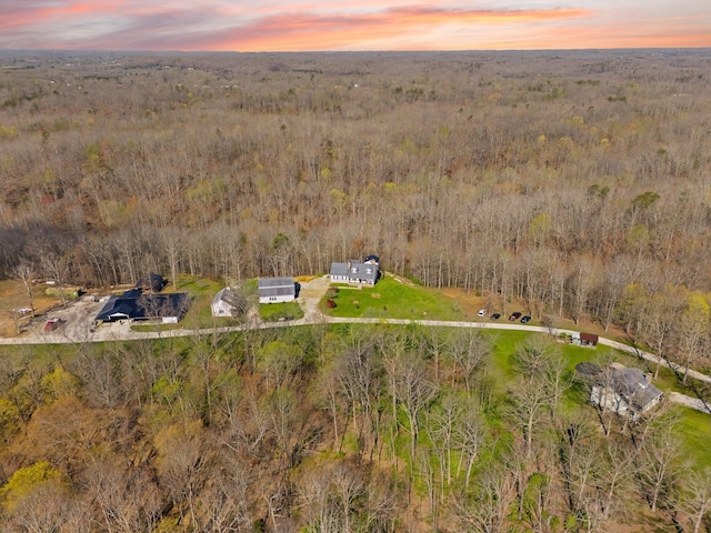 88 Hawkins Ln, Clay City, KY 40312 - aerial view at dusk featuring a view of trees