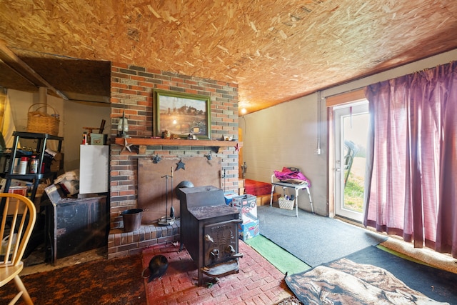 5245 US-68 W, Gravel Switch, KY 40328 - carpeted living room with a wood stove