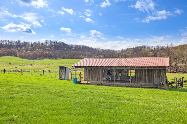 5245 US-68 W, Gravel Switch, KY 40328 - view of yard with an outbuilding, a view of rural / pastoral area, and a wooded view