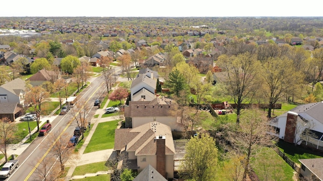 drone / aerial view with a residential view