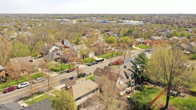 bird's eye view featuring a residential view