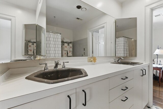 216 Ridgeway Rd, Lexington, KY 40502 - full bath featuring a sink, visible vents, and double vanity