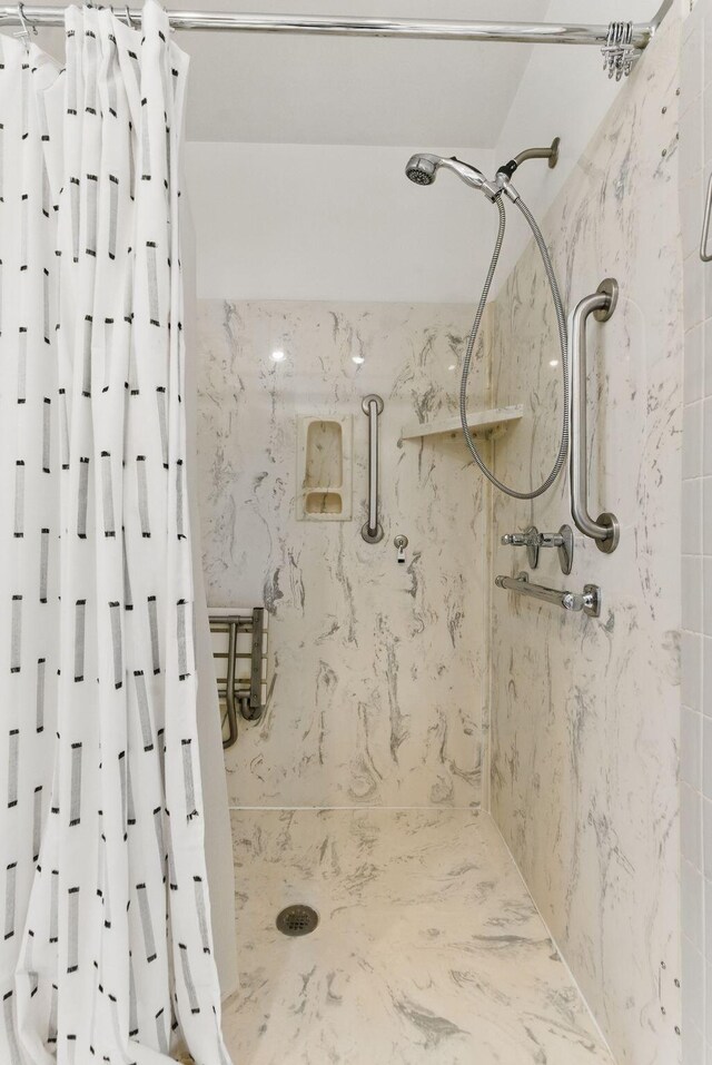 216 Ridgeway Rd, Lexington, KY 40502 - full bathroom featuring a marble finish shower