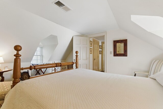216 Ridgeway Rd, Lexington, KY 40502 - bedroom featuring visible vents and lofted ceiling with skylight