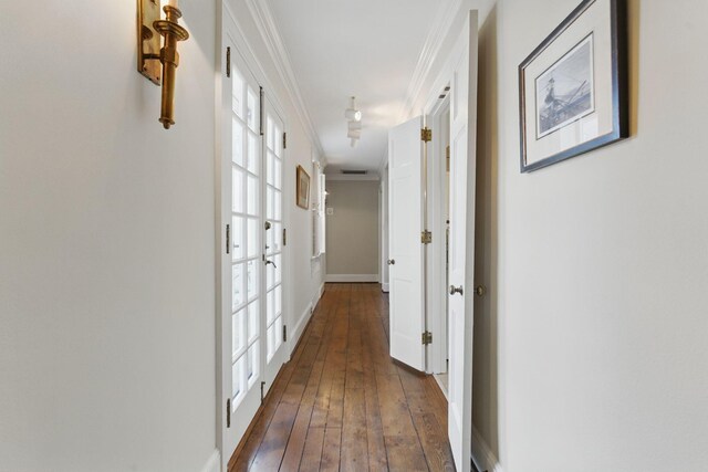 216 Ridgeway Rd, Lexington, KY 40502 - corridor with crown molding, baseboards, and hardwood / wood-style flooring