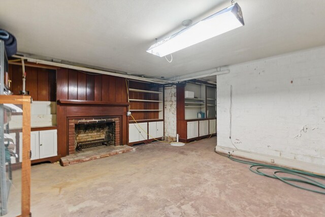 216 Ridgeway Rd, Lexington, KY 40502 - basement with a fireplace
