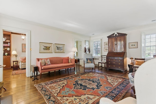 216 Ridgeway Rd, Lexington, KY 40502 - living room featuring ornamental molding and hardwood / wood-style floors