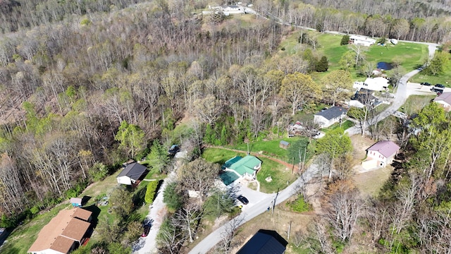 158 Halcomb E Rd, Orlando, KY 40460 - drone / aerial view featuring a forest view