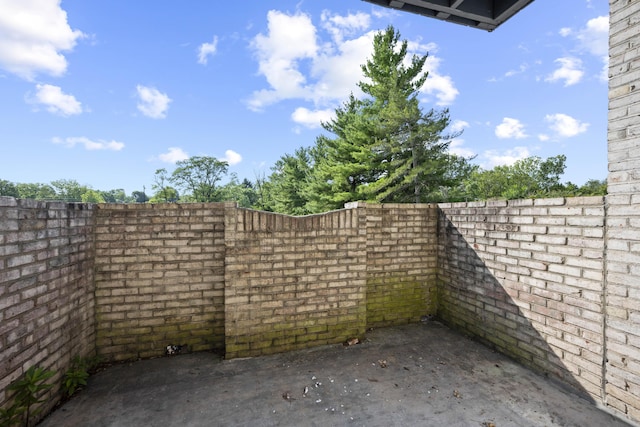 view of patio with fence