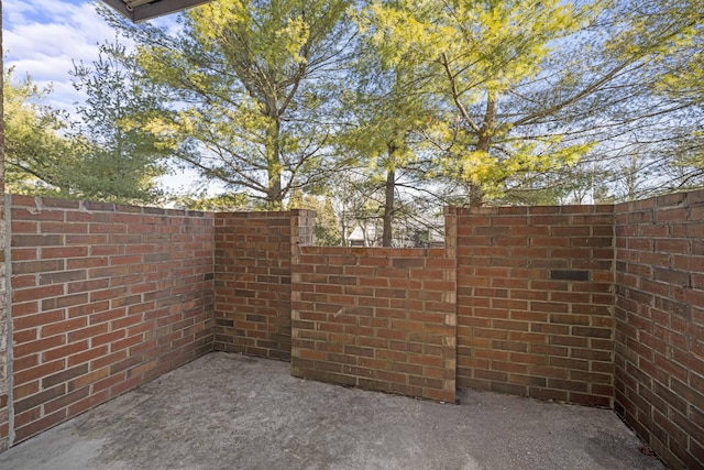 view of patio with fence