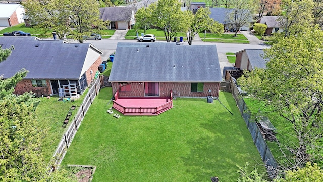 birds eye view of property featuring a residential view