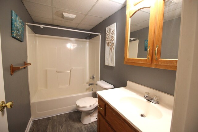 312 Springhurst Dr, Berea, KY 40403 - full bath with toilet, a drop ceiling, wood finished floors, and vanity