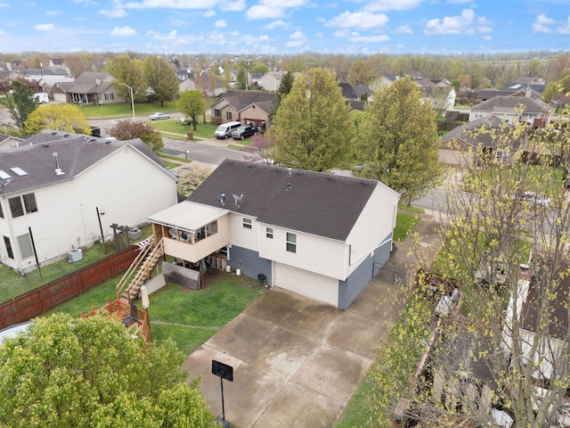 birds eye view of property featuring a residential view