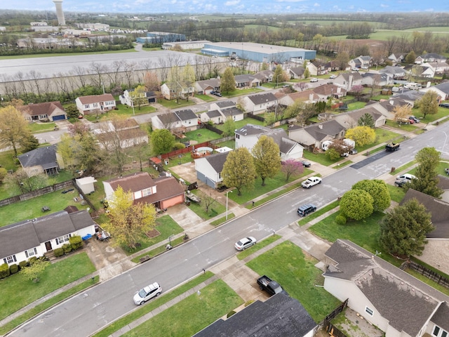aerial view featuring a residential view
