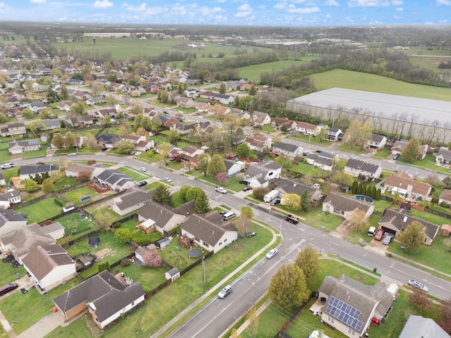 aerial view with a residential view