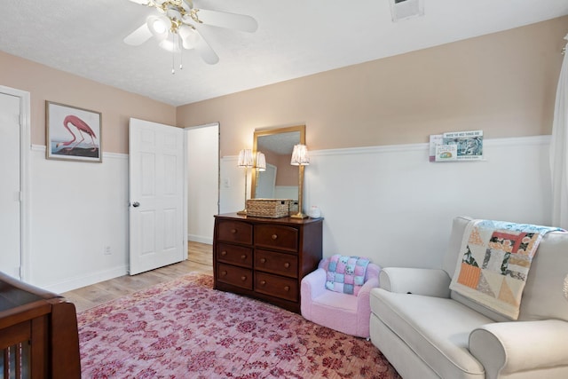 124 Clays Ferry Dr, Richmond, KY 40475 - bedroom with a ceiling fan, baseboards, visible vents, and wood finished floors