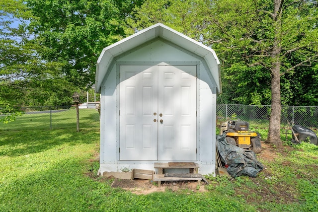 124 Clays Ferry Dr, Richmond, KY 40475 - view of shed with a fenced backyard