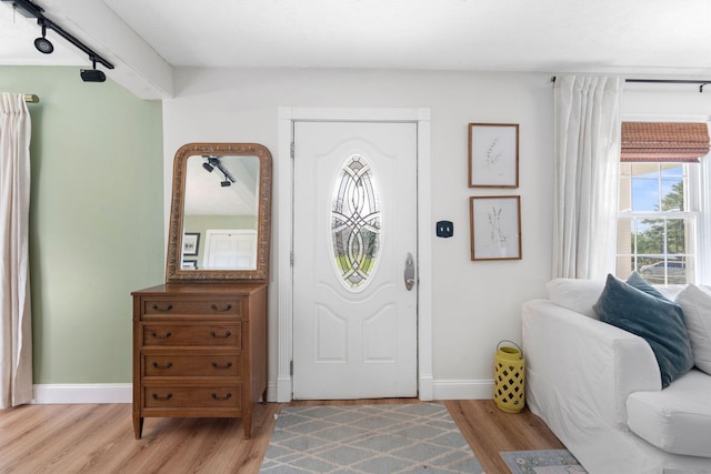 124 Clays Ferry Dr, Richmond, KY 40475 - foyer with track lighting, light wood-style flooring, and baseboards