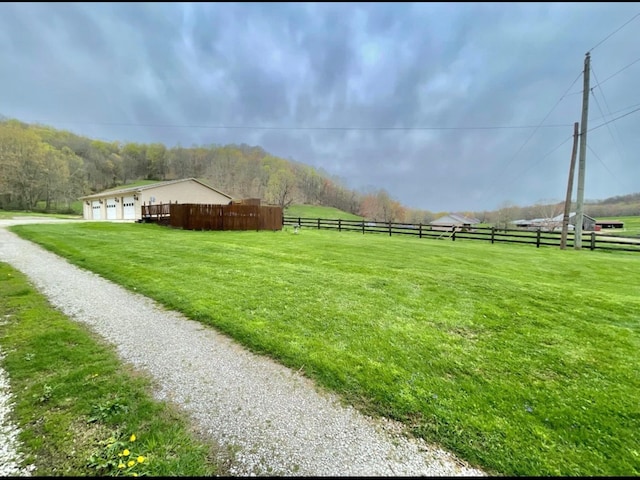 1459 Buck Lick Rd, Tollesboro, KY 41189 - view of yard featuring a view of rural / pastoral area and a garage