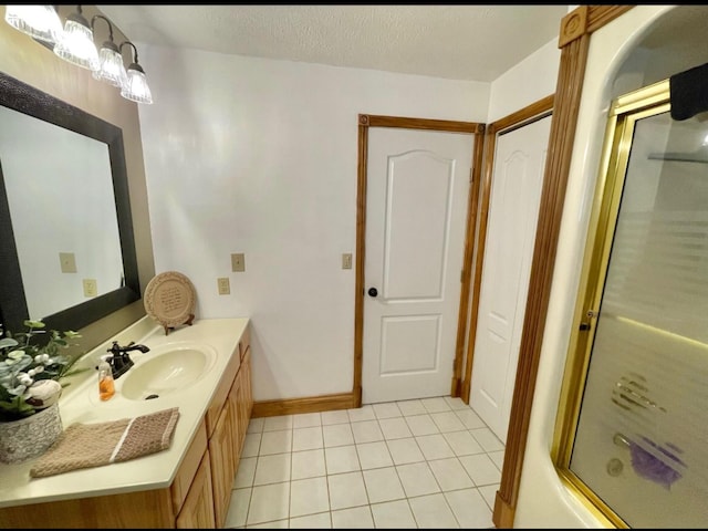 1459 Buck Lick Rd, Tollesboro, KY 41189 - bathroom with vanity, tile patterned floors, and a shower