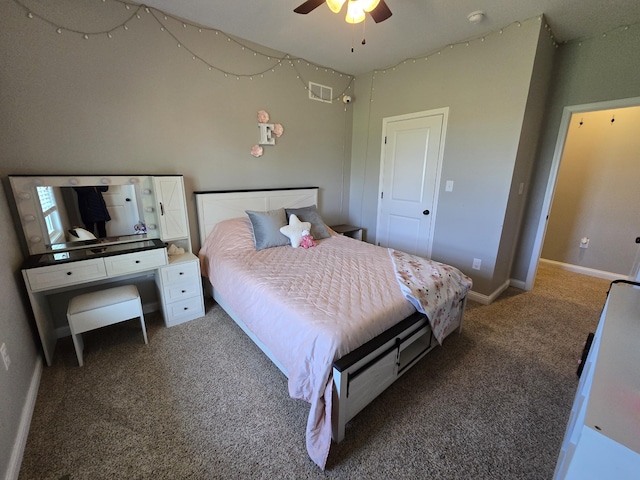 1778 Elkin Station Rd, Winchester, KY 40391 - carpeted bedroom featuring ceiling fan, baseboards, and visible vents